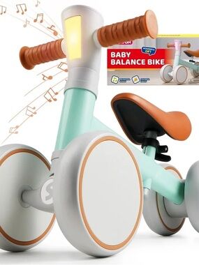 Baby Balance Bike by  - Mint and Brown Toddler Ride-On